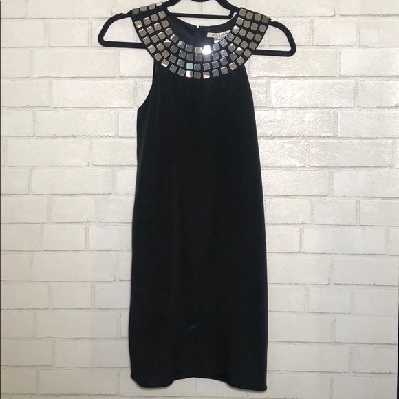 Alice + Olivia Dresses & Skirts - Alice + Olivia Mirror Neck Embellished Silk Dress
